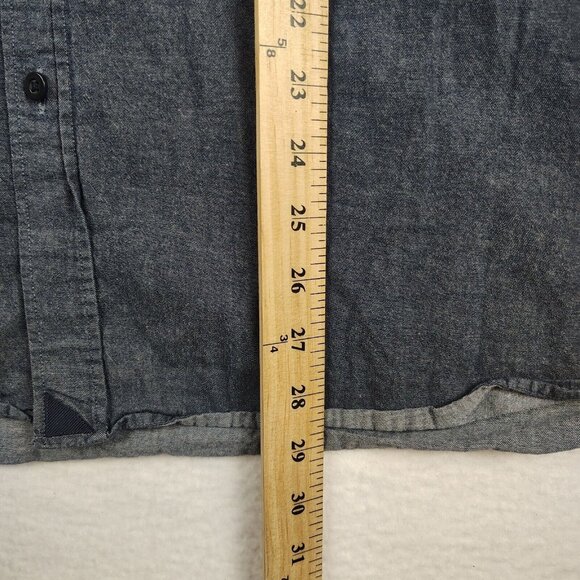 UNTUCKit Cotton Shirt Blue Weave Pattern Mens 3XL - Picture 5 of 7